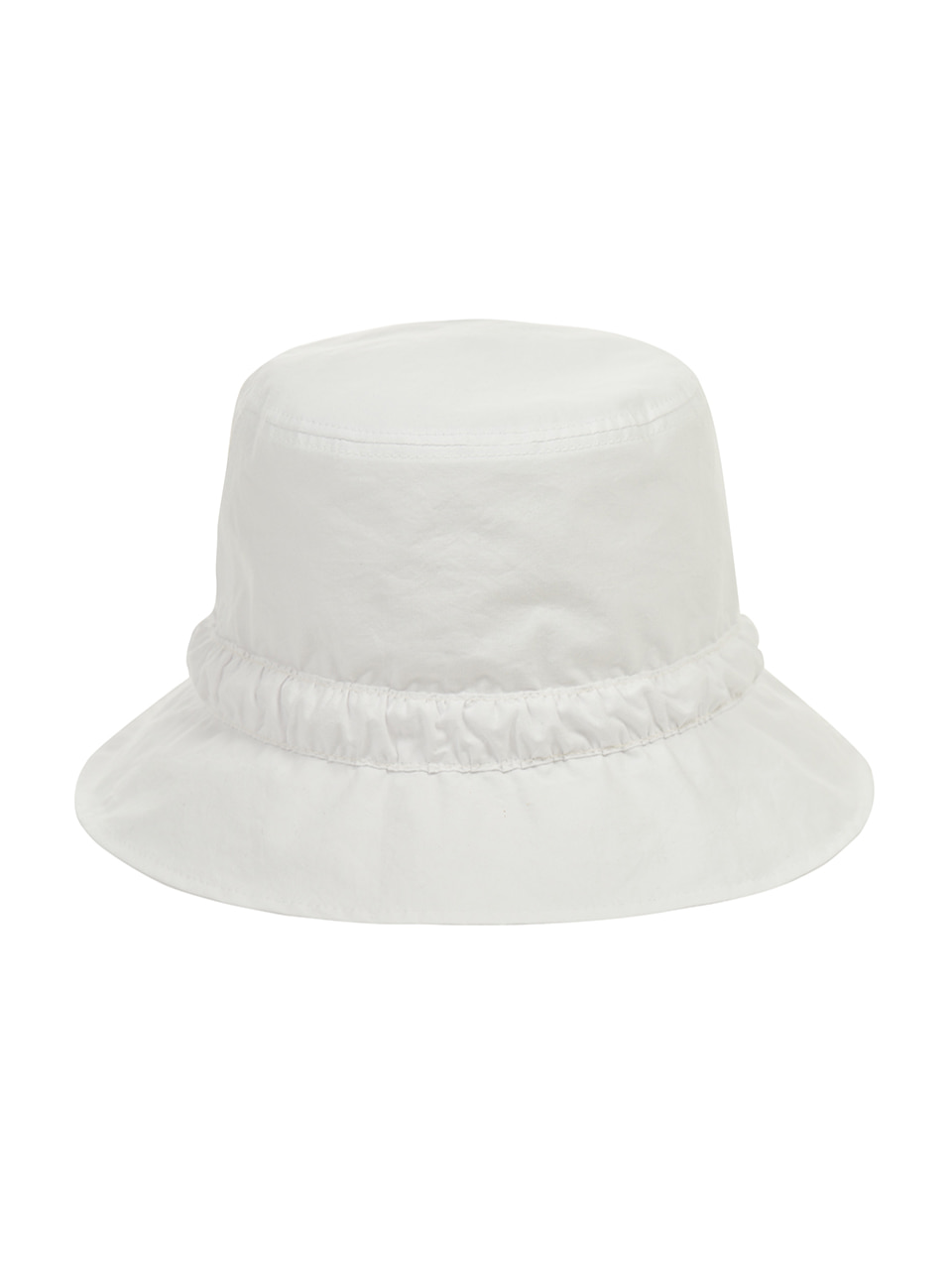 [SALE 90%] frilled bucket hat_white